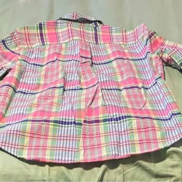 Polo Ralph Lauren Pink, Green, Yellow & Blue Striped Shirt Boys Size 20 - Picture 2 of 2